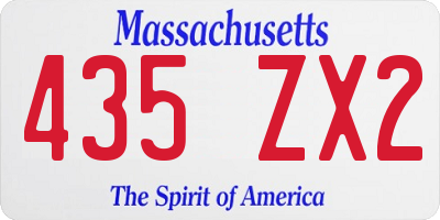 MA license plate 435ZX2