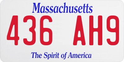 MA license plate 436AH9