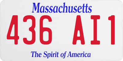MA license plate 436AI1