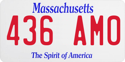 MA license plate 436AM0