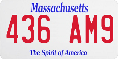 MA license plate 436AM9