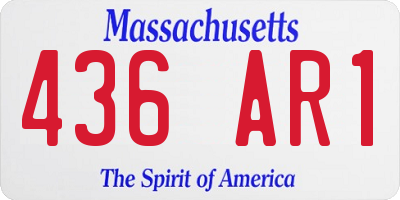 MA license plate 436AR1
