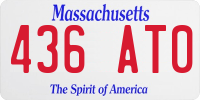 MA license plate 436AT0
