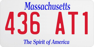 MA license plate 436AT1