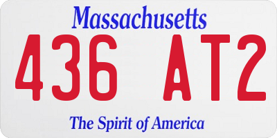 MA license plate 436AT2