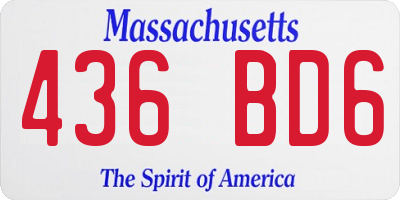 MA license plate 436BD6