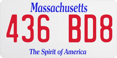 MA license plate 436BD8