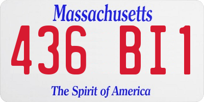 MA license plate 436BI1