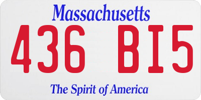 MA license plate 436BI5