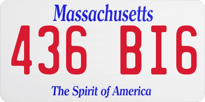 MA license plate 436BI6