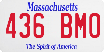 MA license plate 436BM0