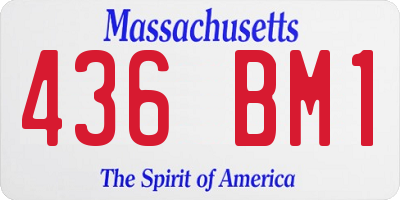 MA license plate 436BM1
