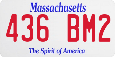MA license plate 436BM2