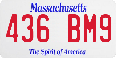 MA license plate 436BM9
