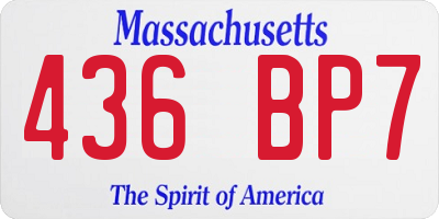 MA license plate 436BP7