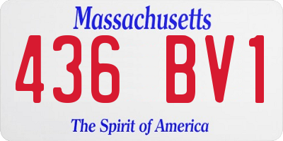 MA license plate 436BV1