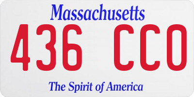 MA license plate 436CC0
