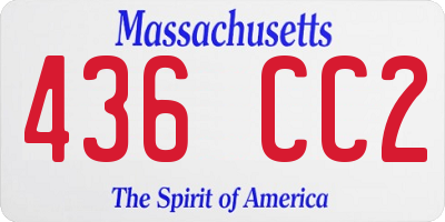 MA license plate 436CC2