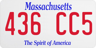 MA license plate 436CC5