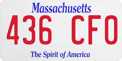 MA license plate 436CF0