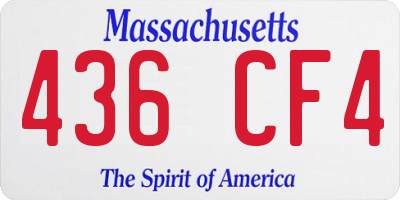 MA license plate 436CF4