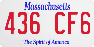 MA license plate 436CF6