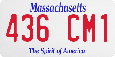 MA license plate 436CM1