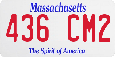 MA license plate 436CM2