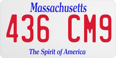 MA license plate 436CM9