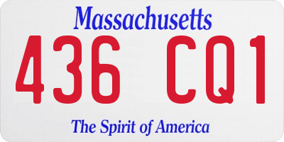 MA license plate 436CQ1