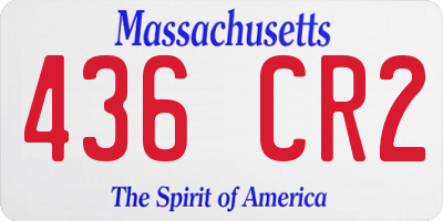 MA license plate 436CR2