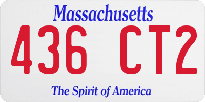 MA license plate 436CT2
