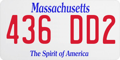 MA license plate 436DD2