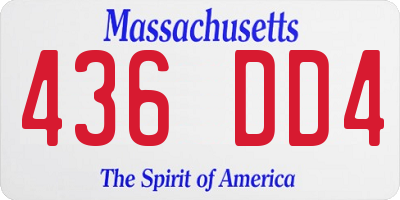 MA license plate 436DD4