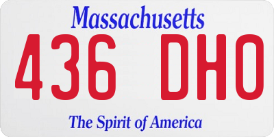 MA license plate 436DH0