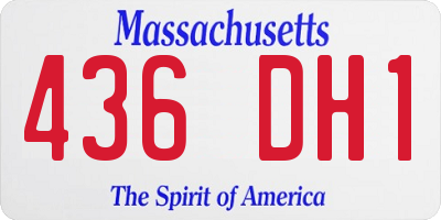 MA license plate 436DH1