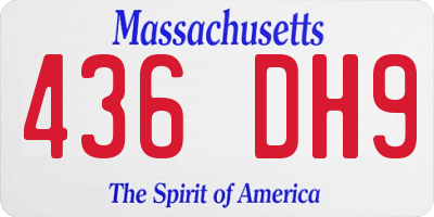 MA license plate 436DH9