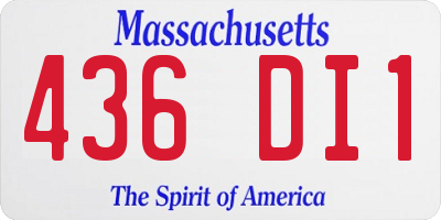 MA license plate 436DI1