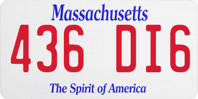 MA license plate 436DI6