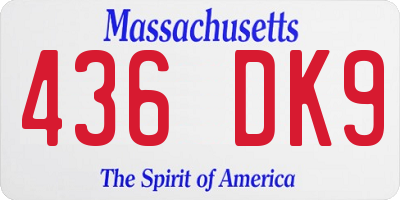 MA license plate 436DK9