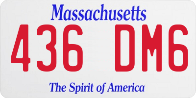 MA license plate 436DM6