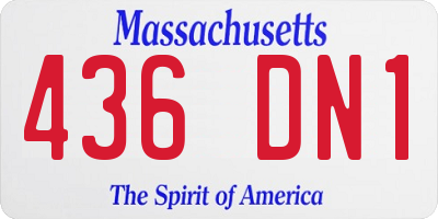 MA license plate 436DN1