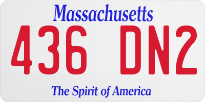 MA license plate 436DN2