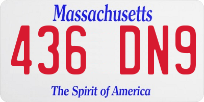 MA license plate 436DN9