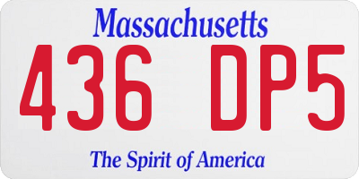 MA license plate 436DP5