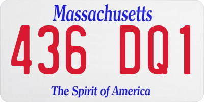 MA license plate 436DQ1