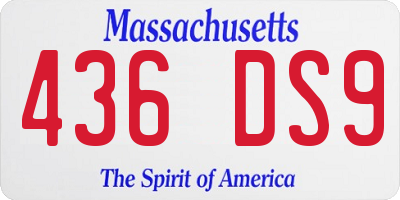 MA license plate 436DS9