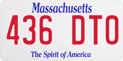 MA license plate 436DT0