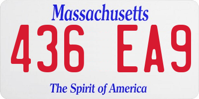 MA license plate 436EA9