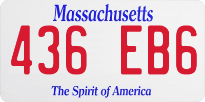 MA license plate 436EB6